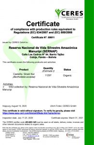 Certificación internacional a la castaña de la reserva de Manuripi.