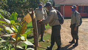 Personal del Madidi lavándose las manos