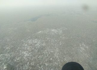 Sobrevuelo en el incendio en San Matías