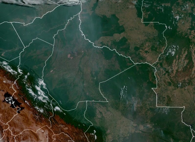 Imagen Satelital del territorio Nacional hasta Hrs. 12:30 p.m. (fuente satélite GOES)